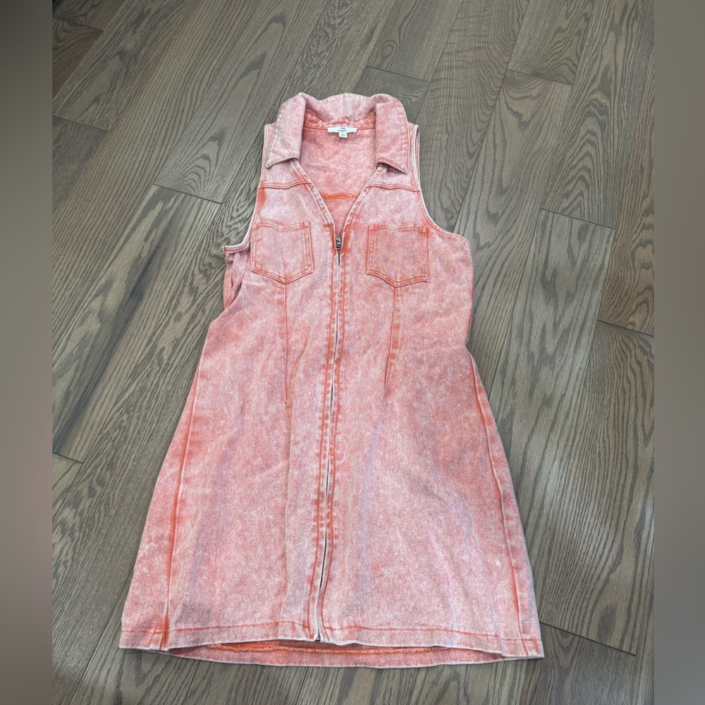 #JUSTIN Pink Denim Dress Size L